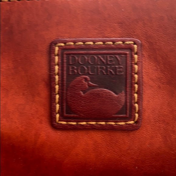 Dooney Bourke orange/brown leather purse - Picture 7 of 8